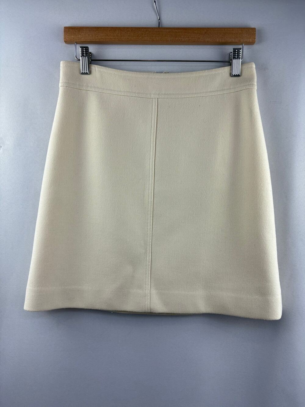 Women’s J.Crew Size 6 Cream Wool Pencil Skirt